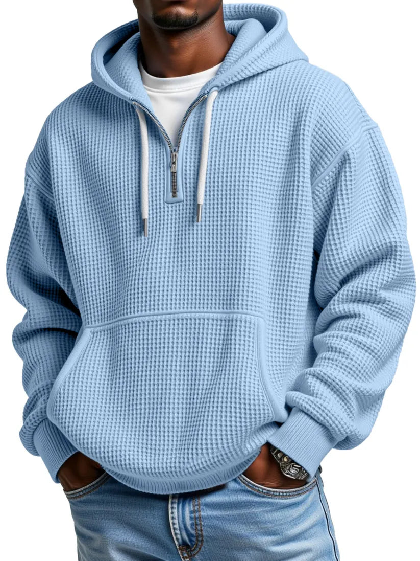 Men's Fashion Casual Zipper Pocket Long Sleeve Sweatshirt