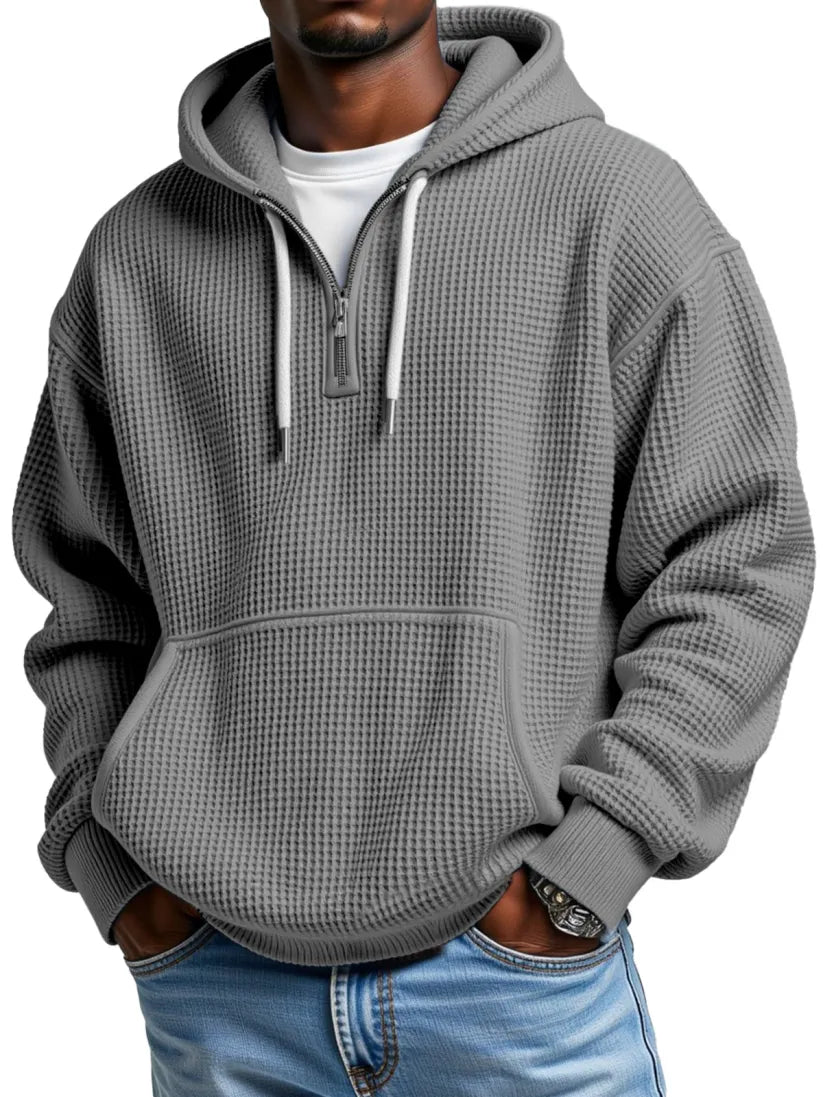 Men's Fashion Casual Zipper Pocket Long Sleeve Sweatshirt