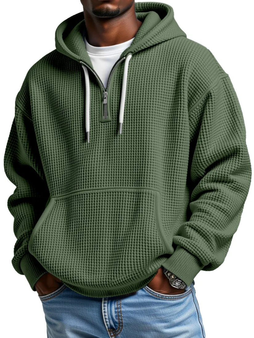 Men's Fashion Casual Zipper Pocket Long Sleeve Sweatshirt