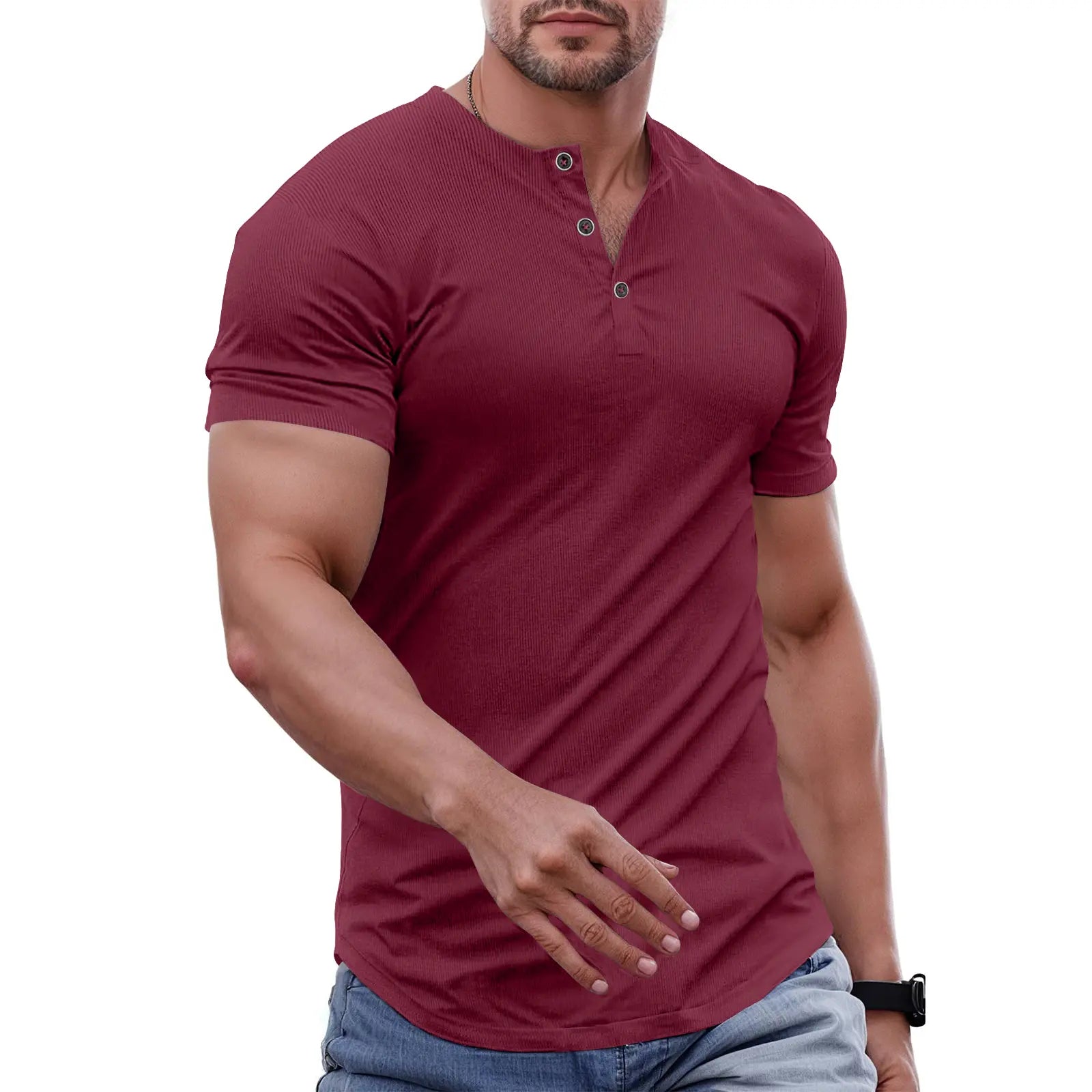 Everyday Slim Henley Tee