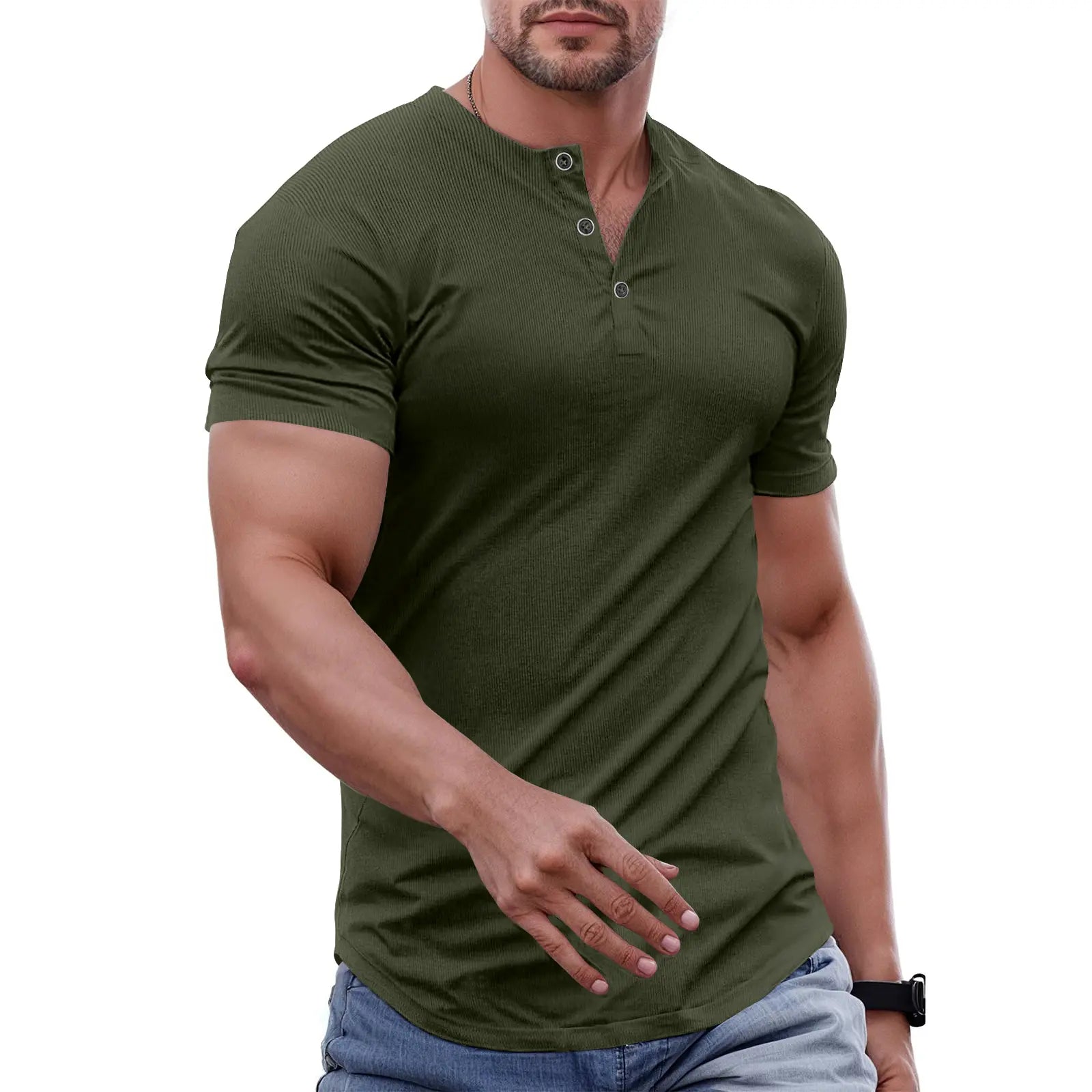 Everyday Slim Henley Tee