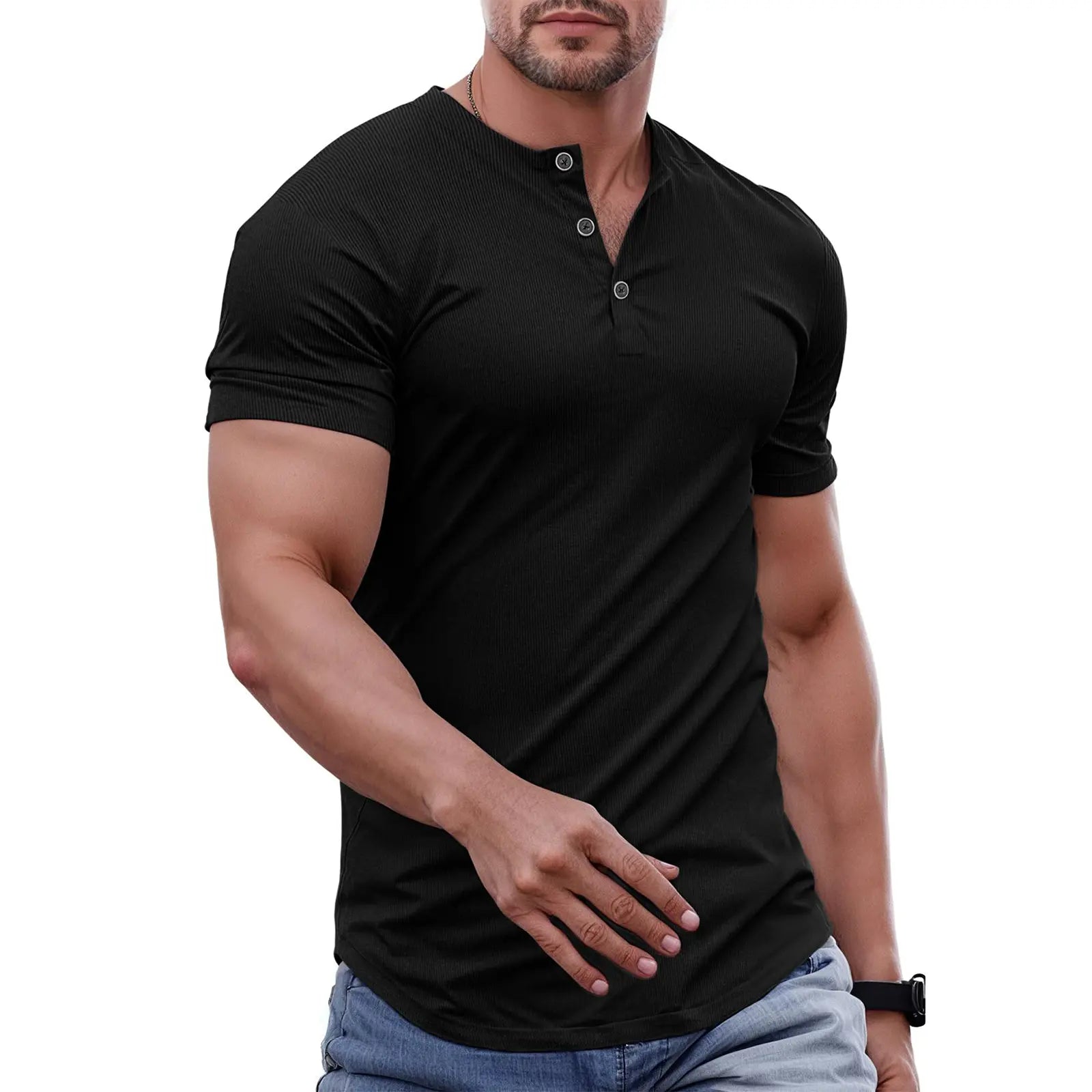 Everyday Slim Henley Tee