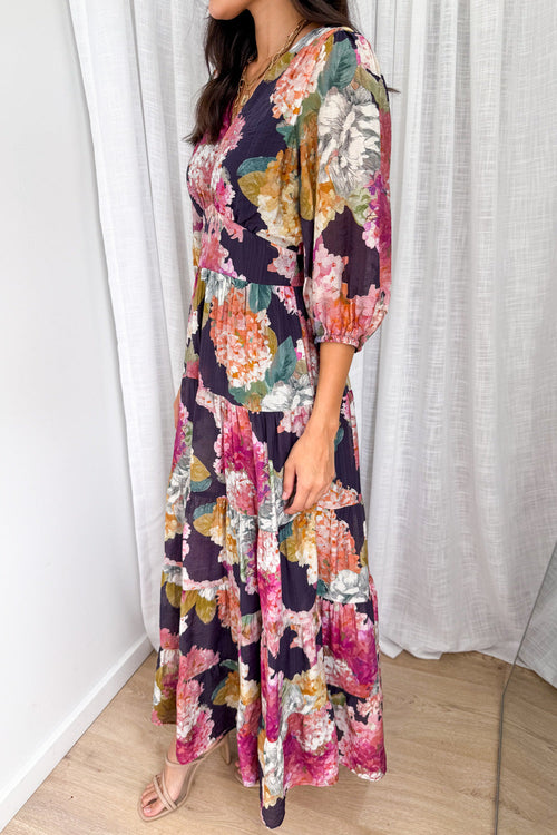 Caryssa Maxi Dress - Navy Bloom