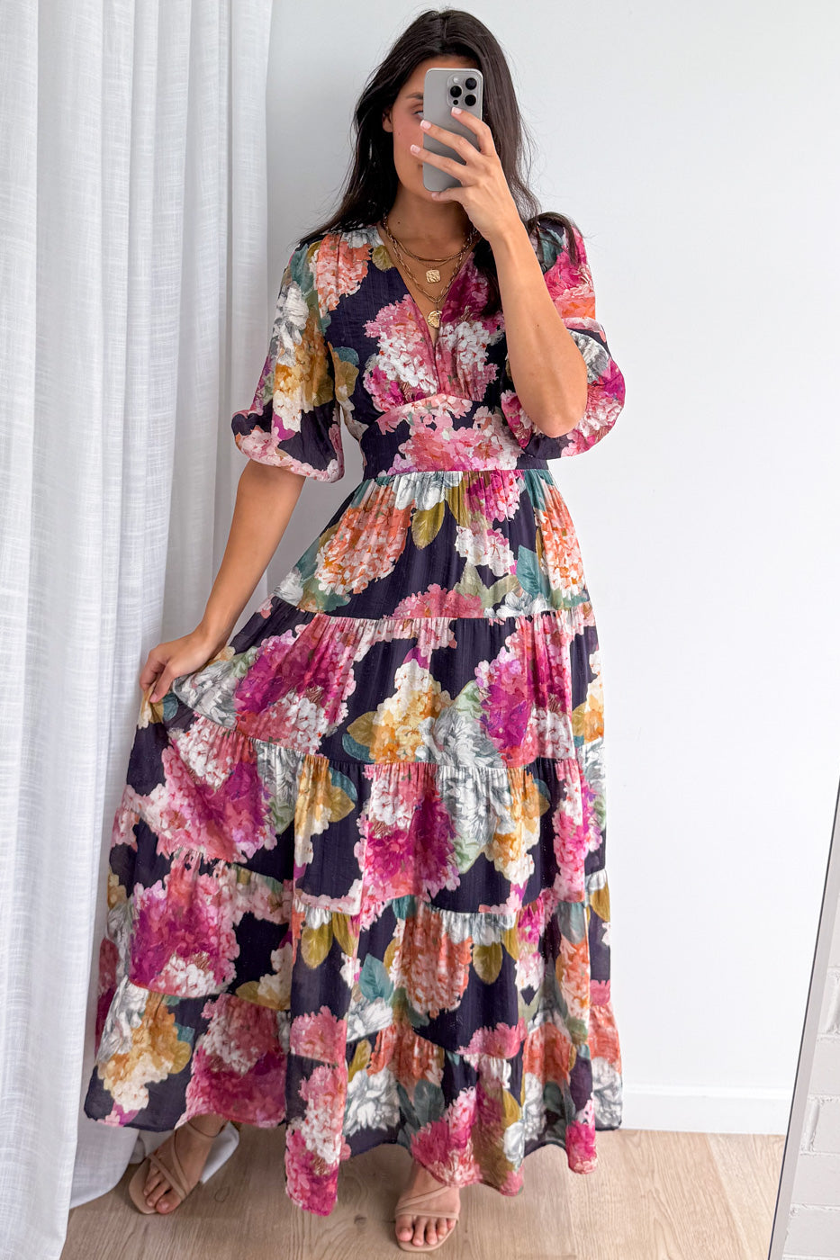 Caryssa Maxi Dress - Navy Bloom