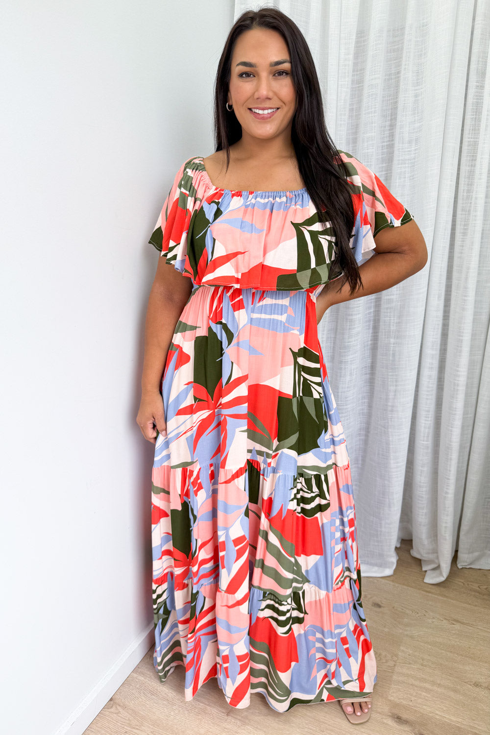 Laurel Dress - Multi Urban Leaf