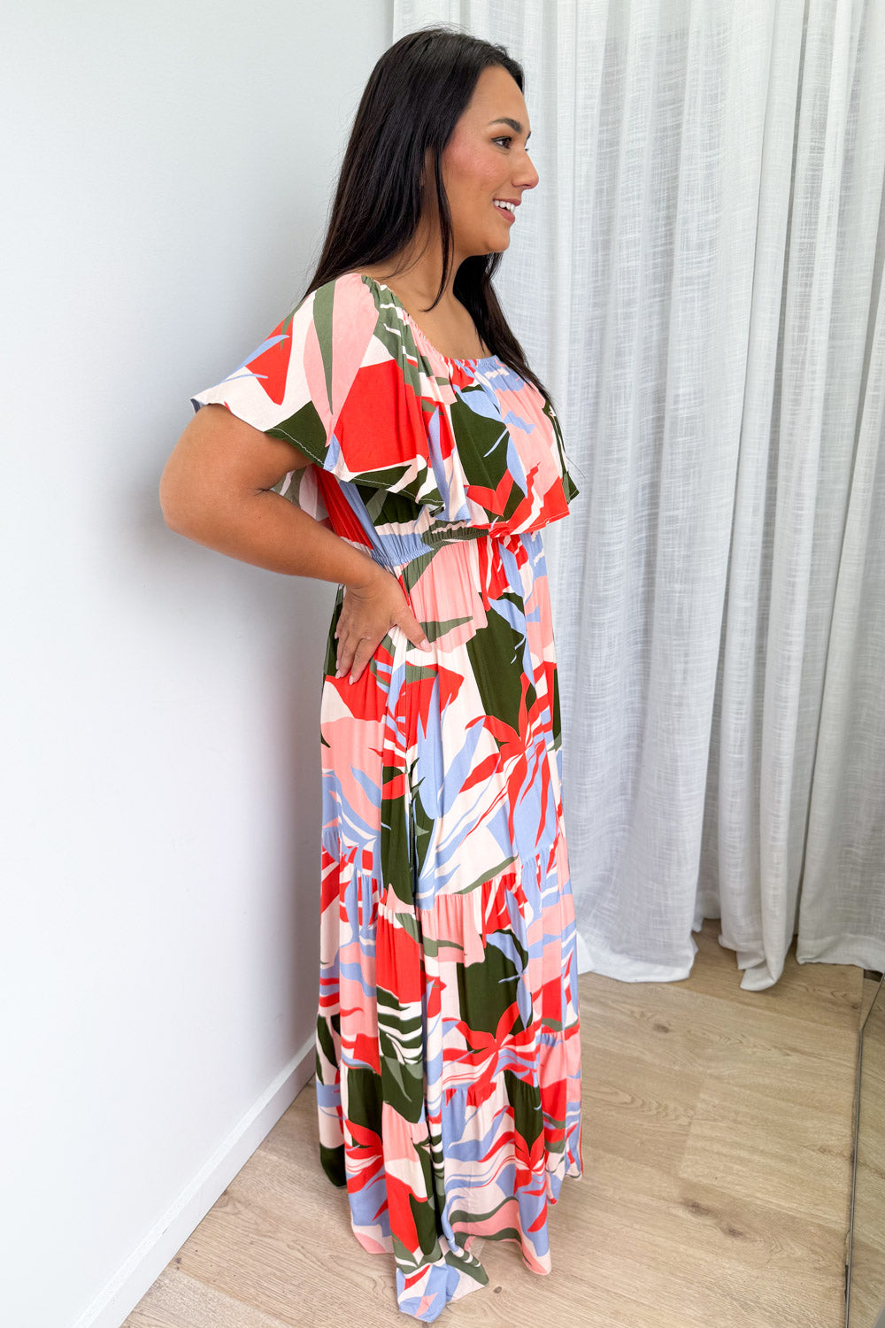Laurel Dress - Multi Urban Leaf
