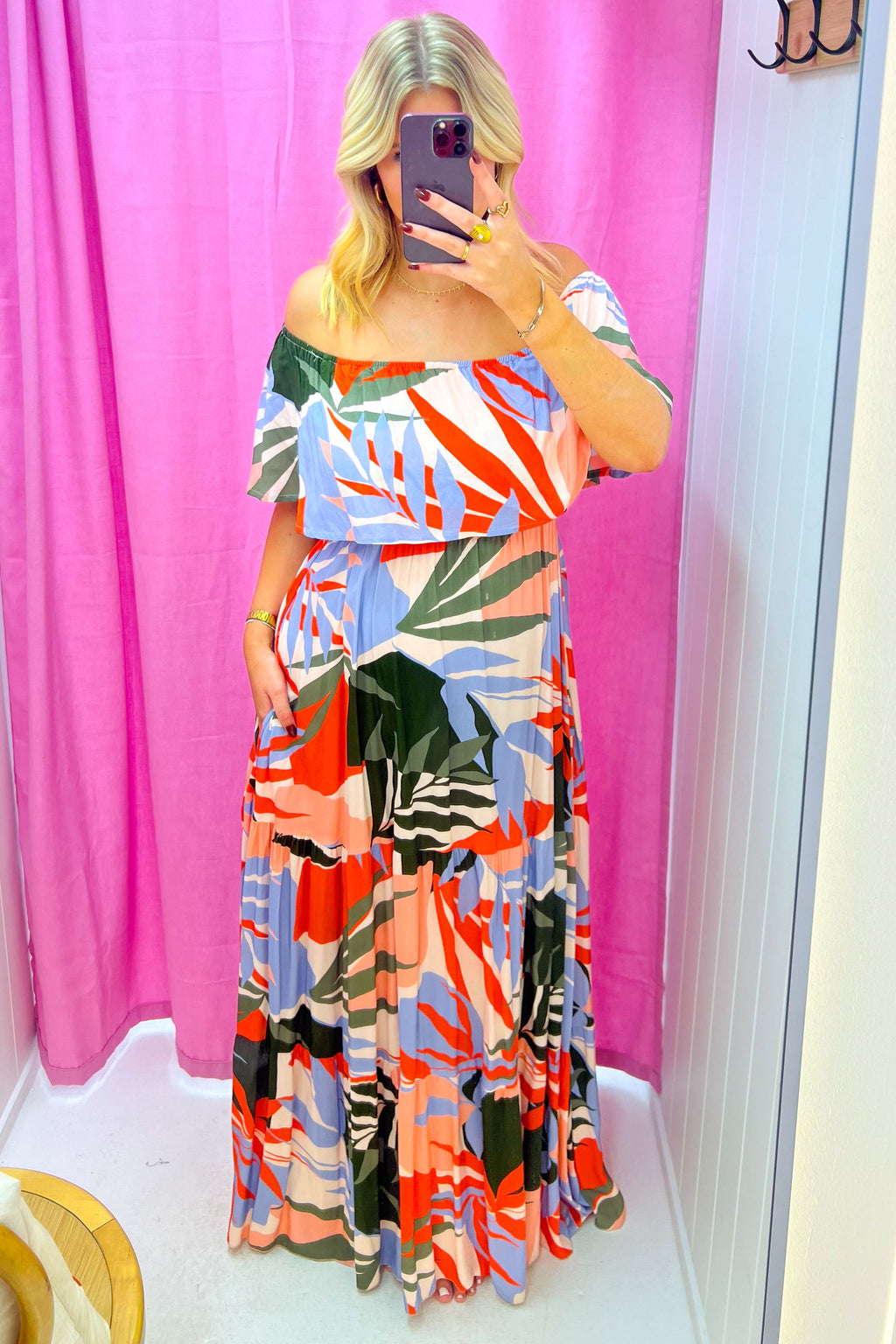 Laurel Dress - Multi Urban Leaf