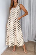 Marley Dress - Cream Black Spot