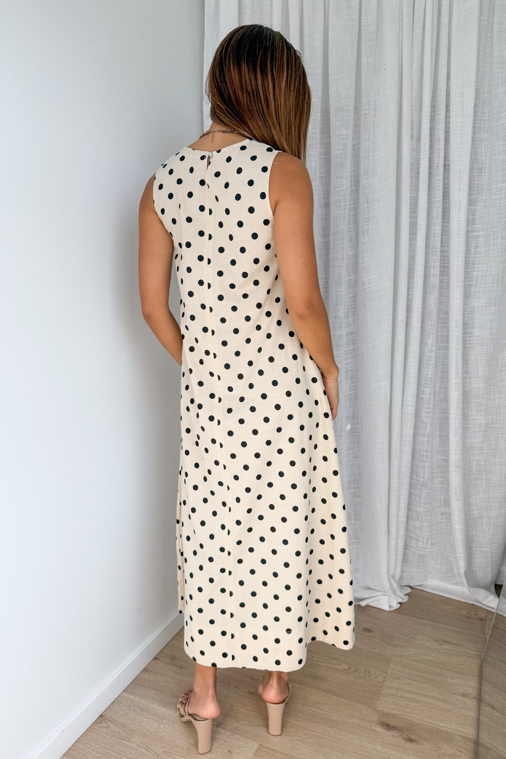 Marley Dress - Cream Black Spot