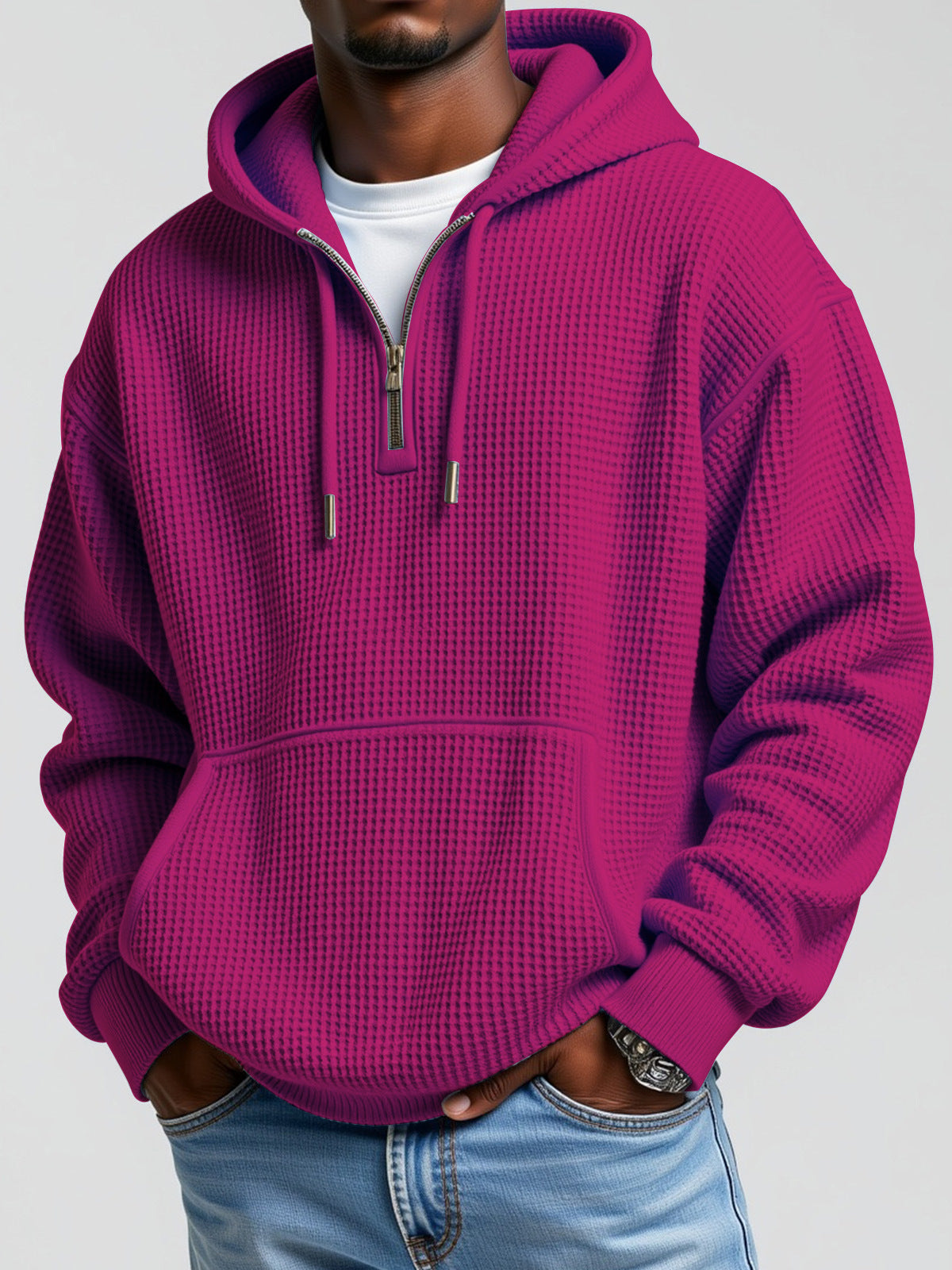 Men's Fashion Casual Zipper Pocket Long Sleeve Sweatshirt
