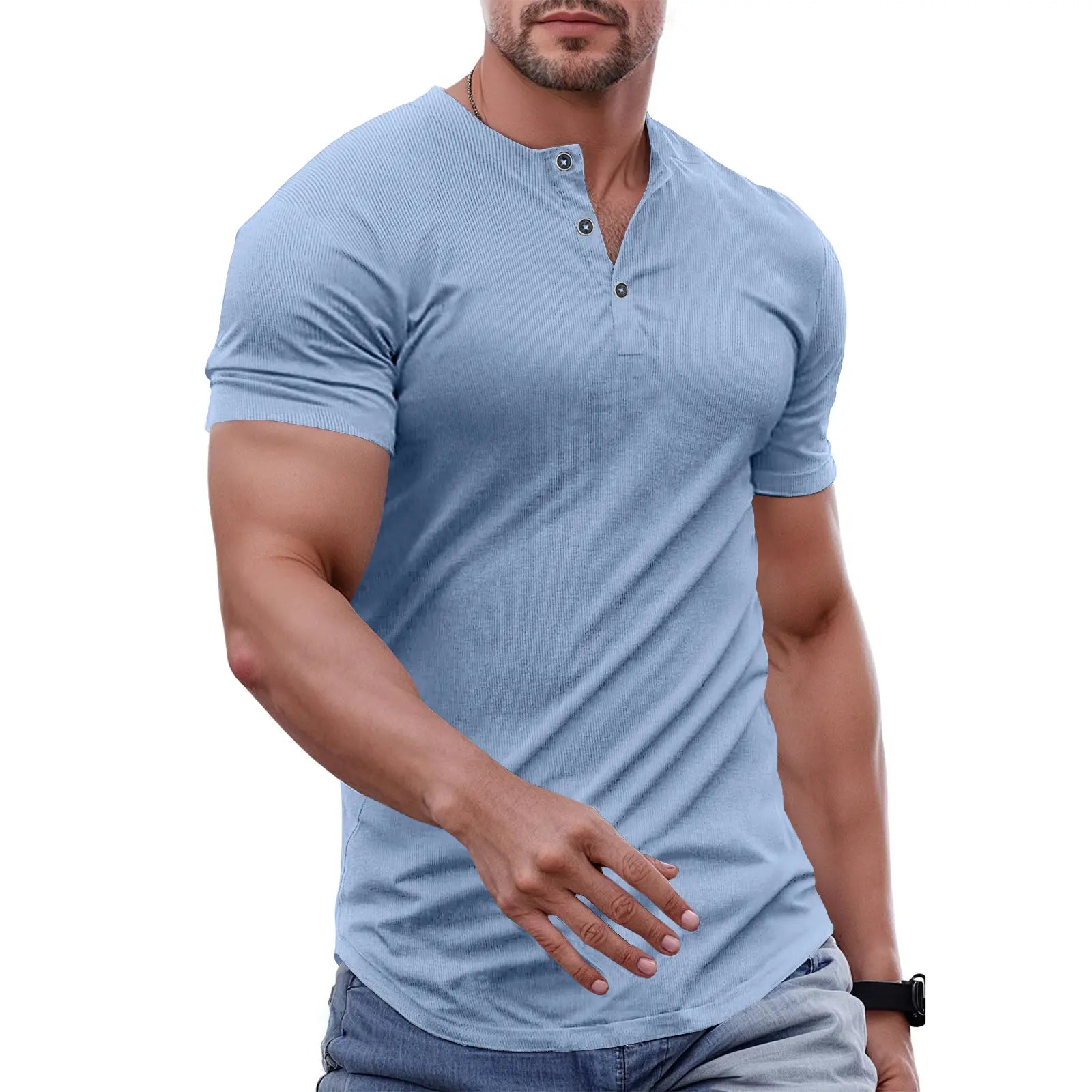 Everyday Slim Henley Tee