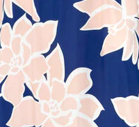 Avalee Dress - Navy Peach Floral