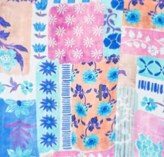Heather Dress - Blue Patchwork