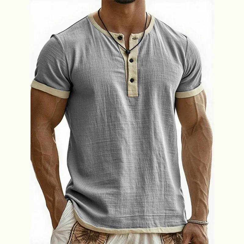 Classic Everyday Breathable Henley Tee