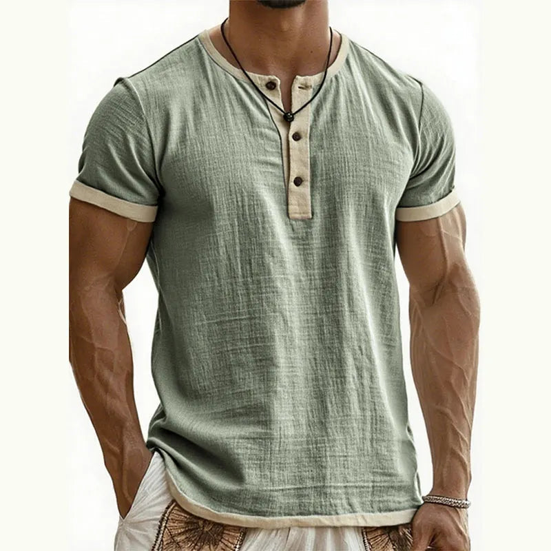 Classic Everyday Breathable Henley Tee