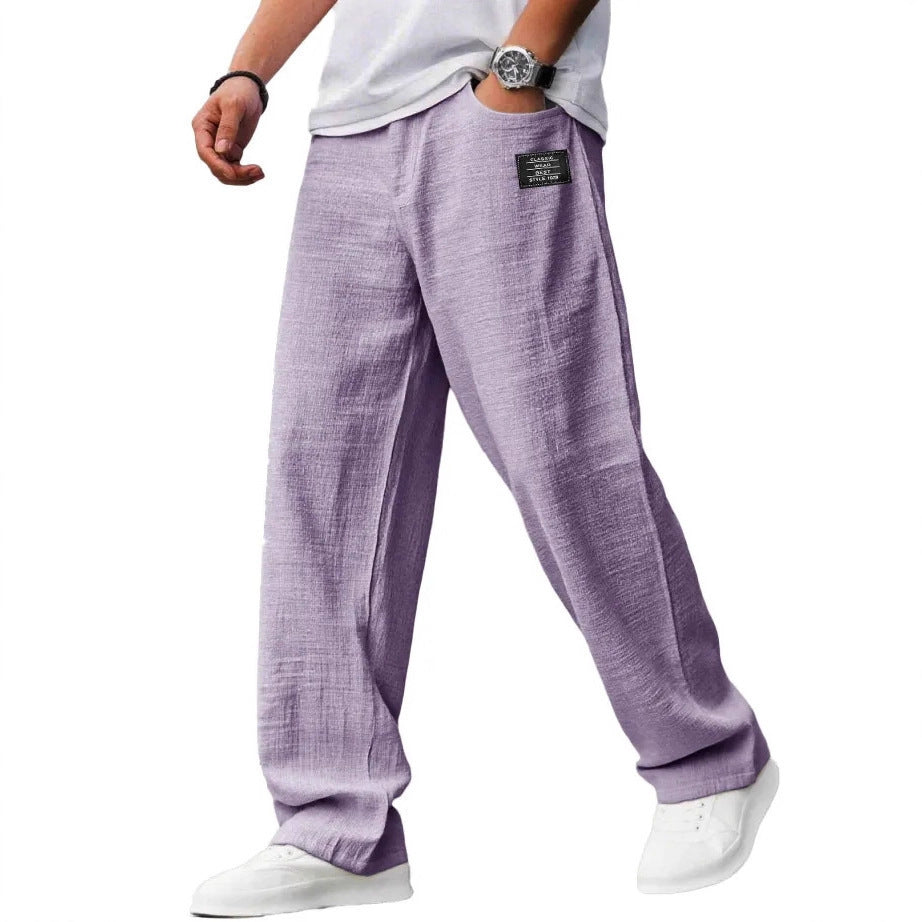 BreezeFit Linen Beach Casual Trousers