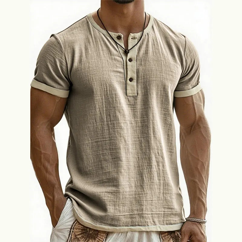 Classic Everyday Breathable Henley Tee
