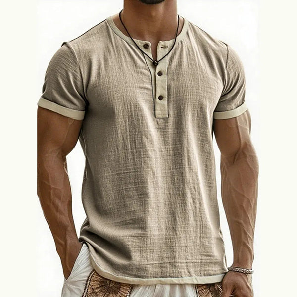 Classic Everyday Breathable Henley Tee