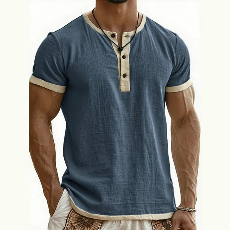 Classic Everyday Breathable Henley Tee