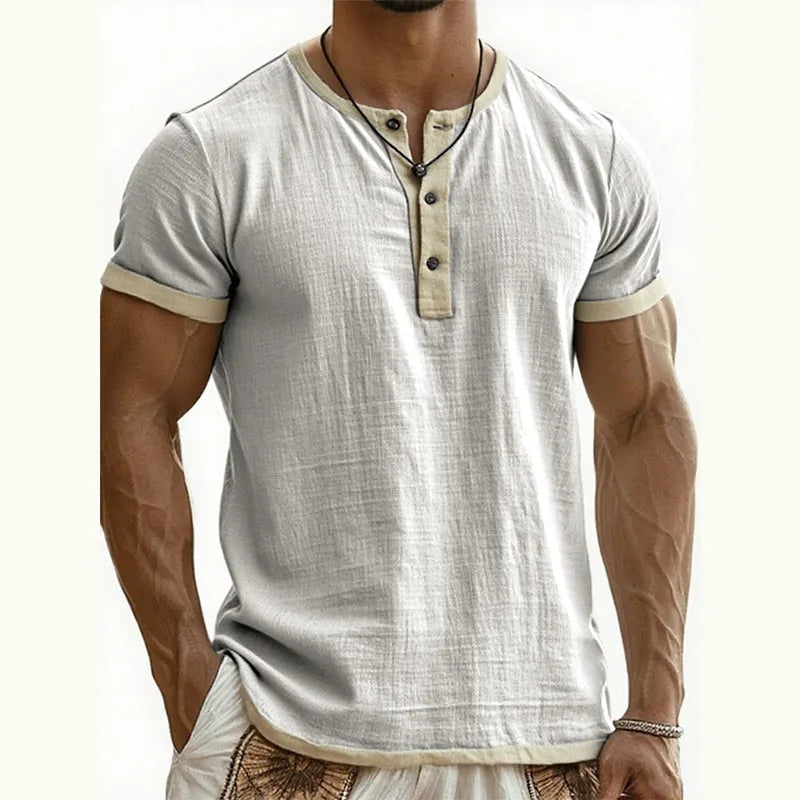 Classic Everyday Breathable Henley Tee