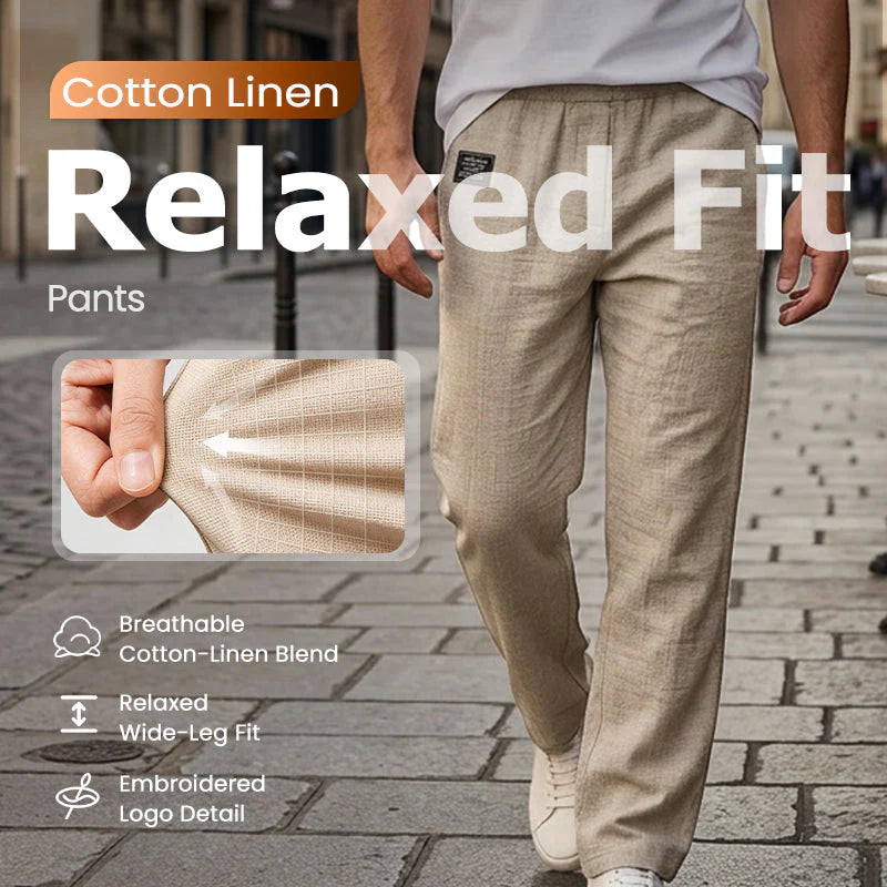 BreezeFit Linen Beach Casual Trousers