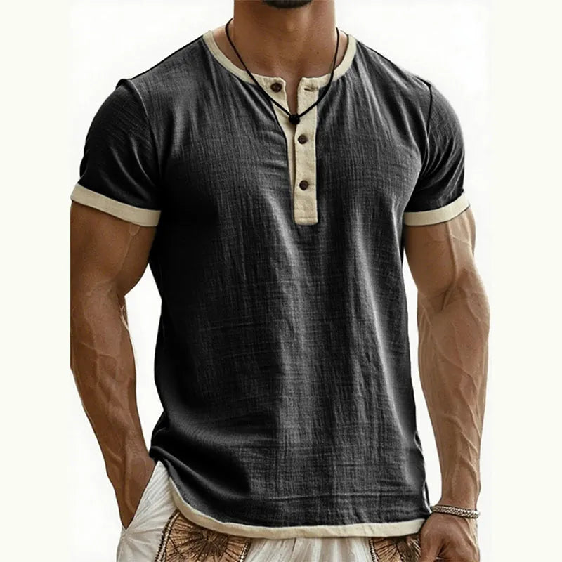 Classic Everyday Breathable Henley Tee