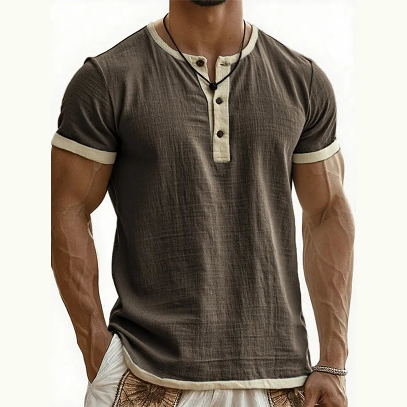 Classic Everyday Breathable Henley Tee
