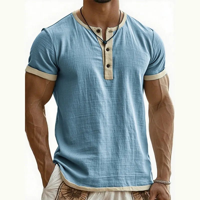Classic Everyday Breathable Henley Tee