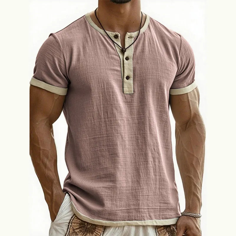 Classic Everyday Breathable Henley Tee