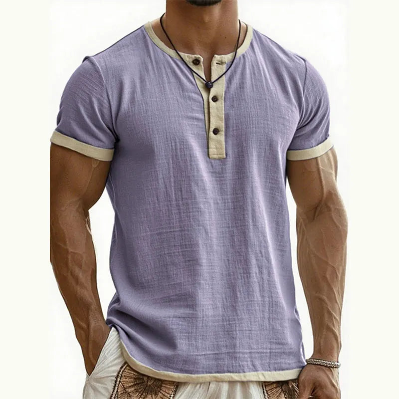 Classic Everyday Breathable Henley Tee
